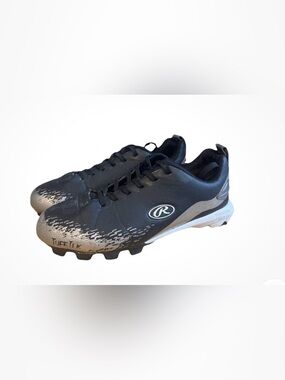 Rawlings Men's Black and Tan Athletic Baseball Cleats